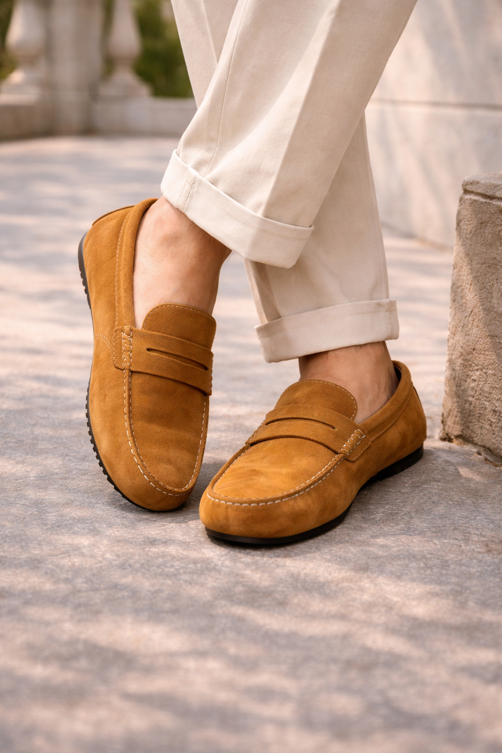 Ethan | Men’s Suede Penny Loafers