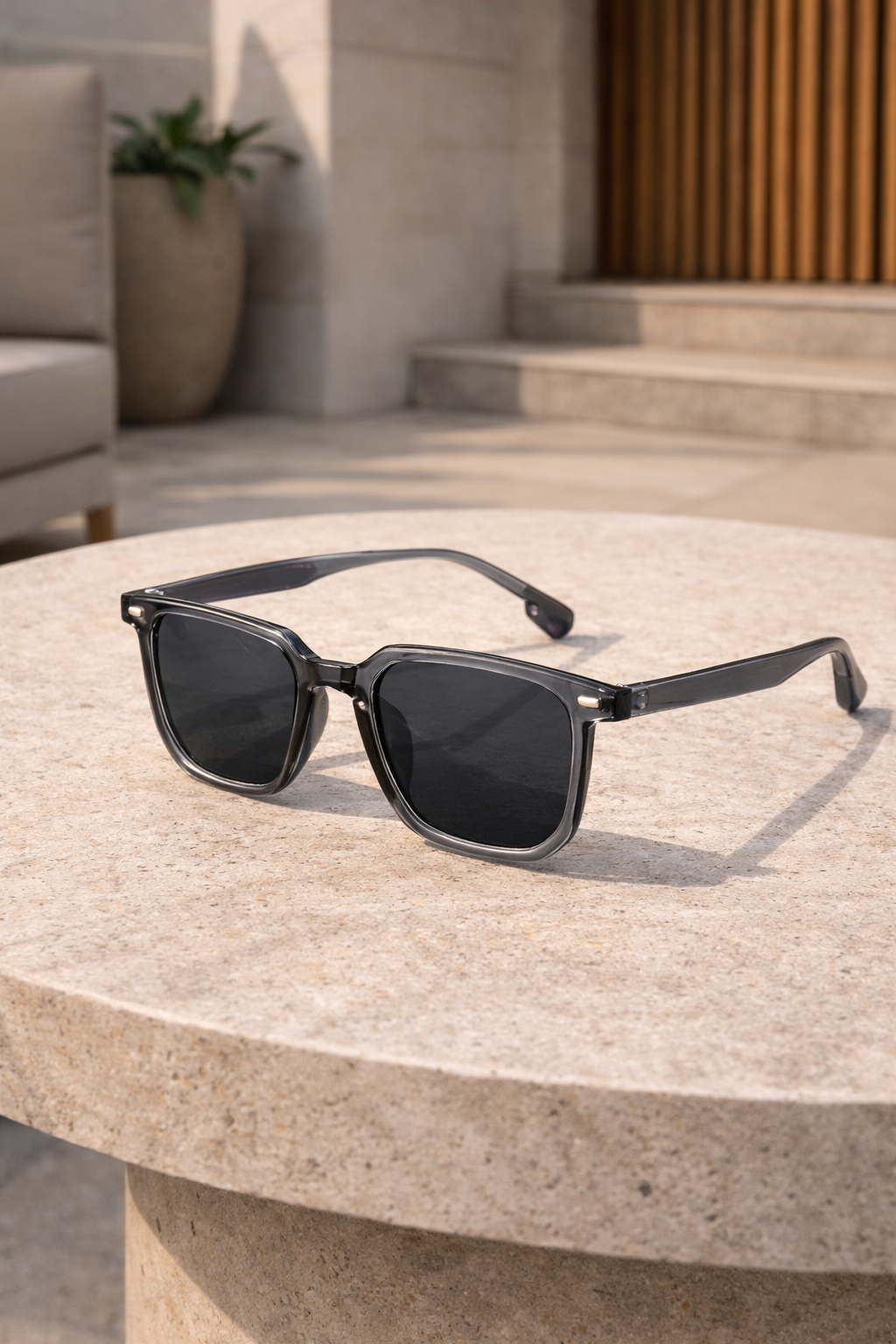 Charles | Square Polycarbonate Frame Sunglasses