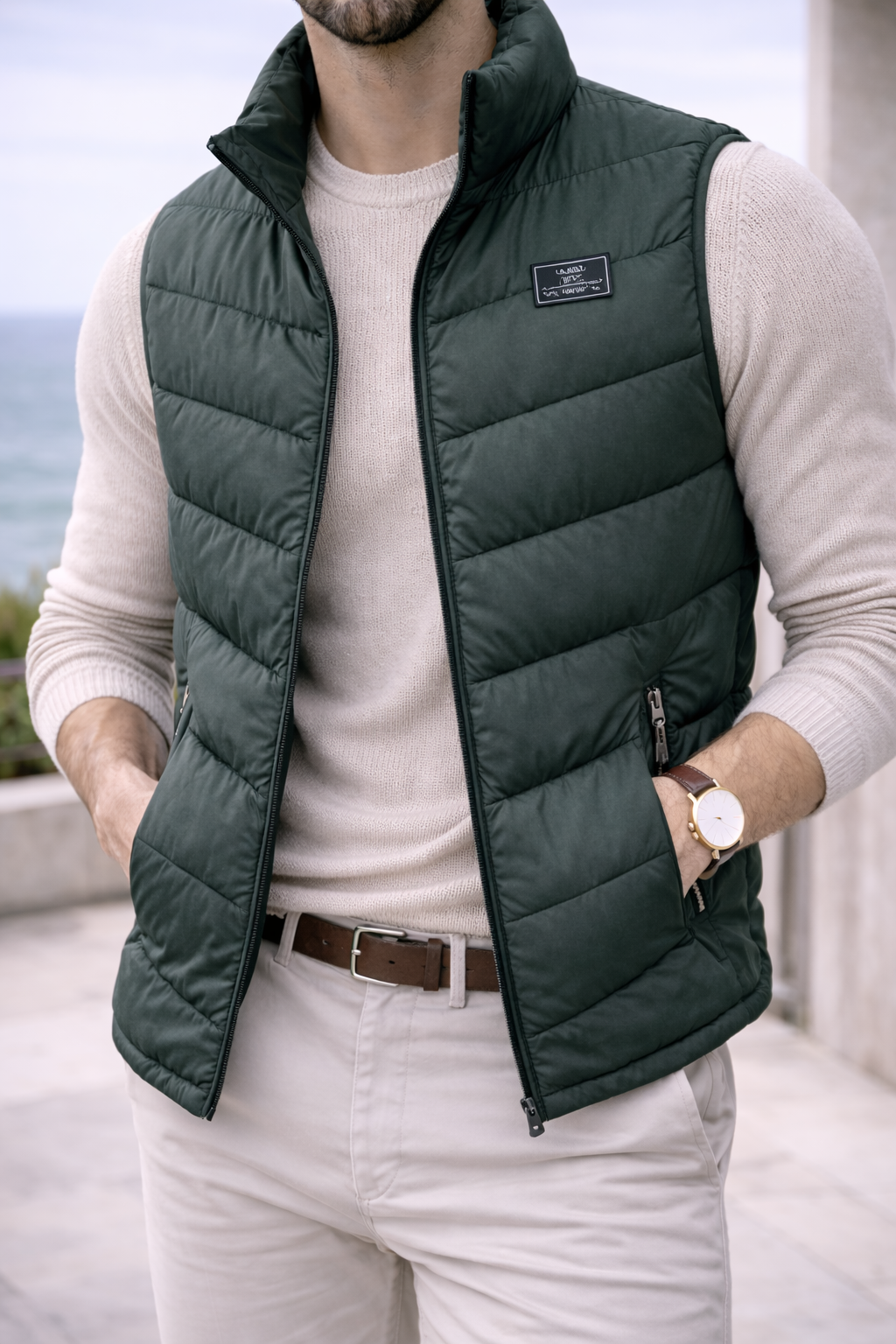 Reuben | Men’s Quilted Padded Gilet with Zip Closure