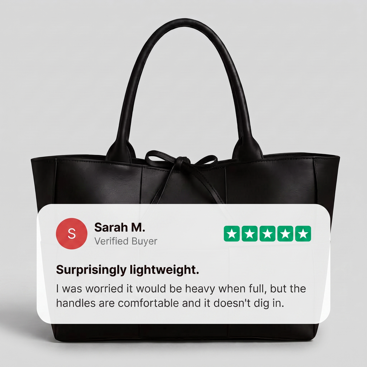 SOPHISTICATED LEATHER TOTE
