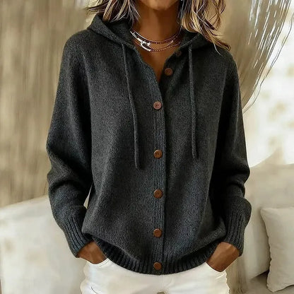 GLILZA – Hooded Button-Down Cardigan