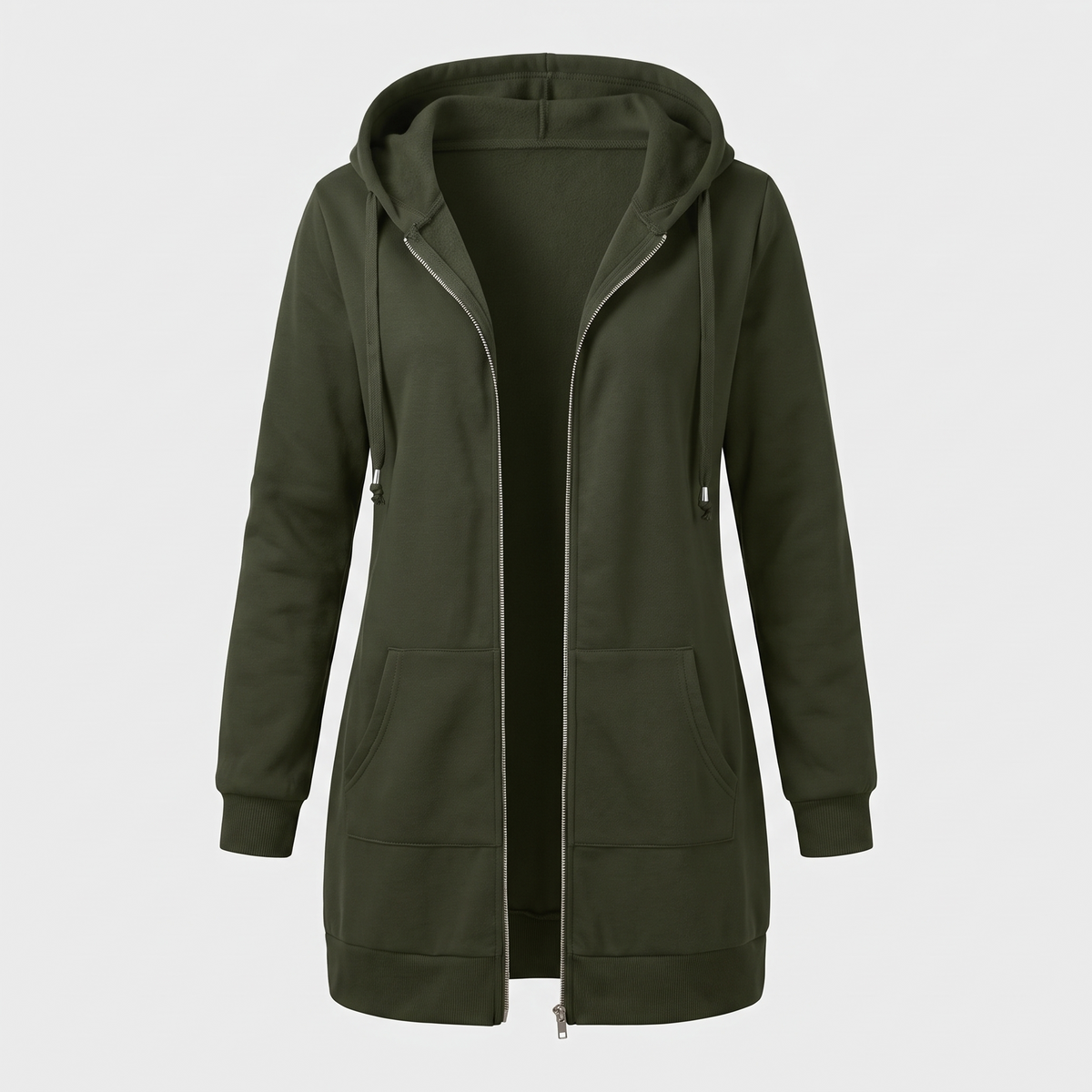 ROSAMUND COSY ZIP HOODIE COAT