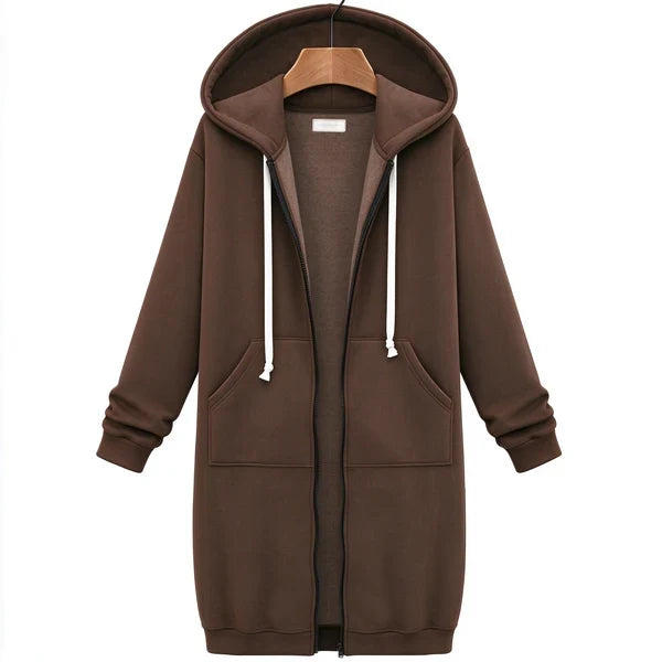 Maisie Longline Fleece Zip Hoodie
