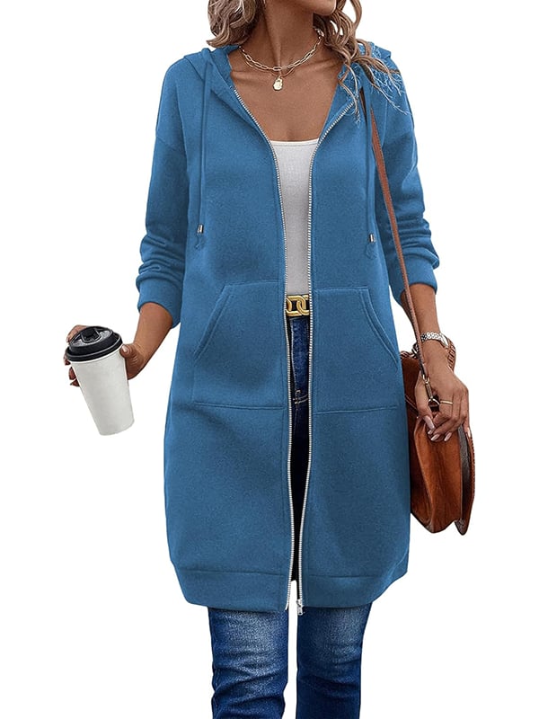 Maisie Longline Fleece Zip Hoodie