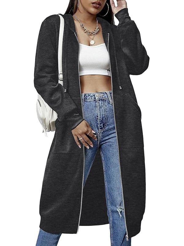 Maisie Longline Fleece Zip Hoodie