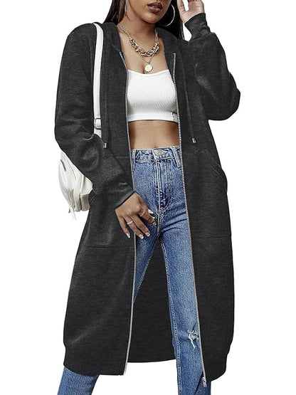 Maisie Longline Fleece Zip Hoodie