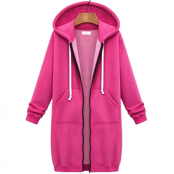 Maisie Longline Fleece Zip Hoodie