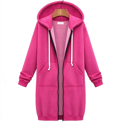 Maisie Longline Fleece Zip Hoodie