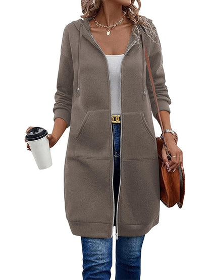 Maisie Longline Fleece Zip Hoodie