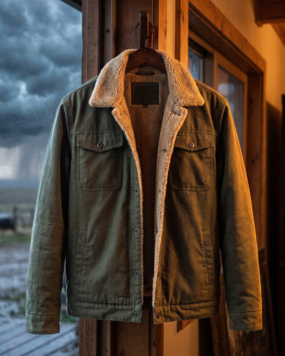 Dalston Sherpa-Lined Cotton Jacket