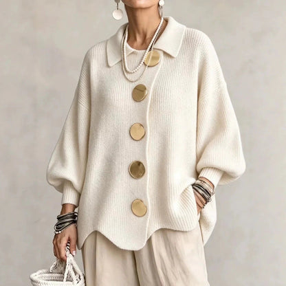 Freya Gold Button Cardigan