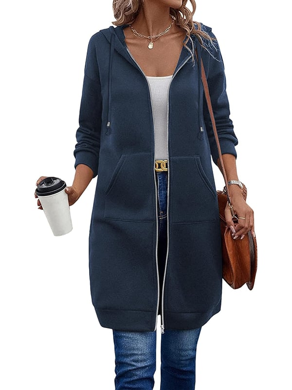 Maisie Longline Fleece Zip Hoodie