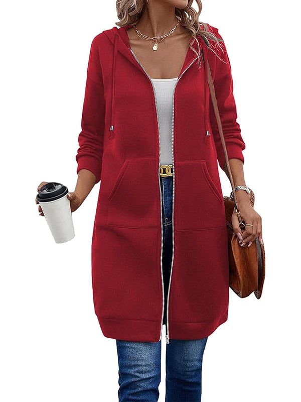 Maisie Longline Fleece Zip Hoodie