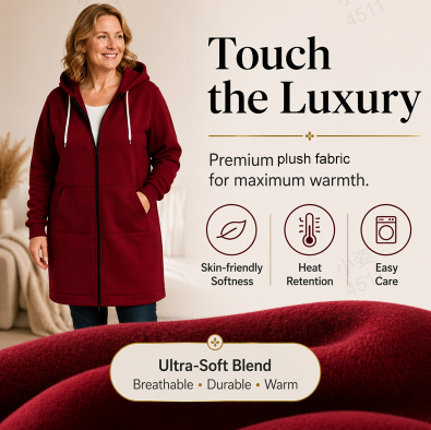 Maisie Longline Fleece Zip Hoodie