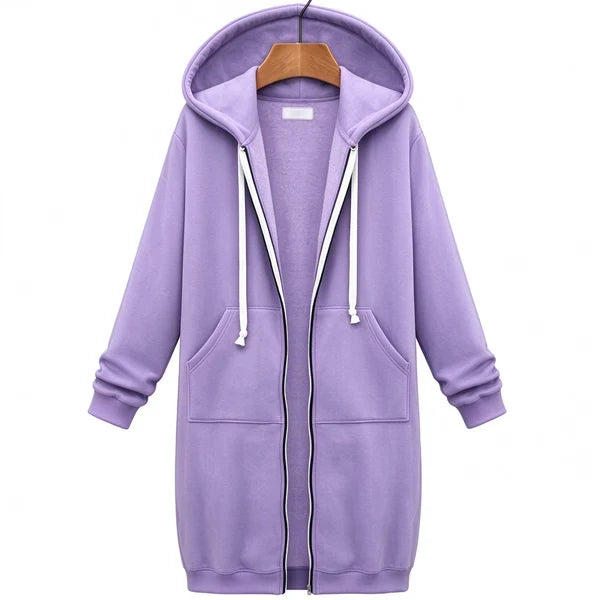 Maisie Longline Fleece Zip Hoodie