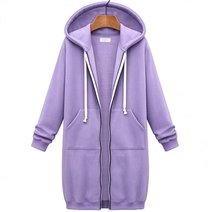 Maisie Longline Fleece Zip Hoodie