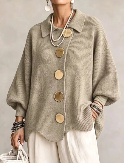 Freya Gold Button Cardigan