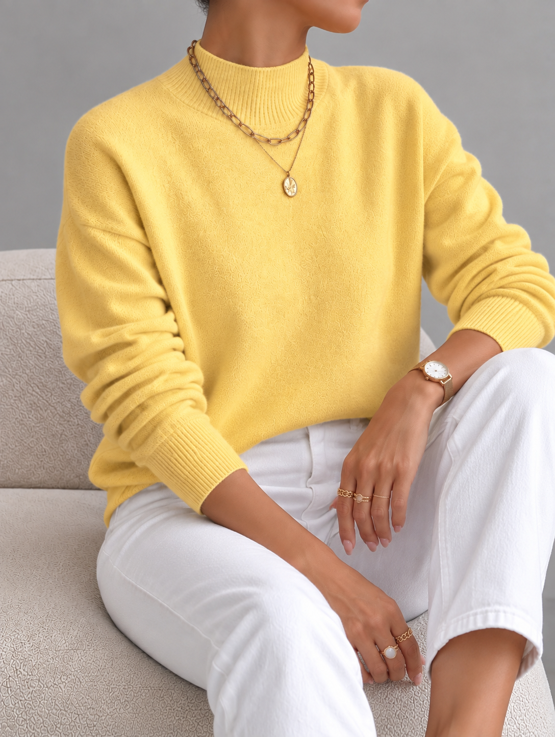 Elsie Roll-Neck Knit Jumper
