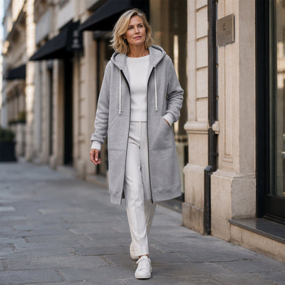 Maisie Longline Fleece Zip Hoodie