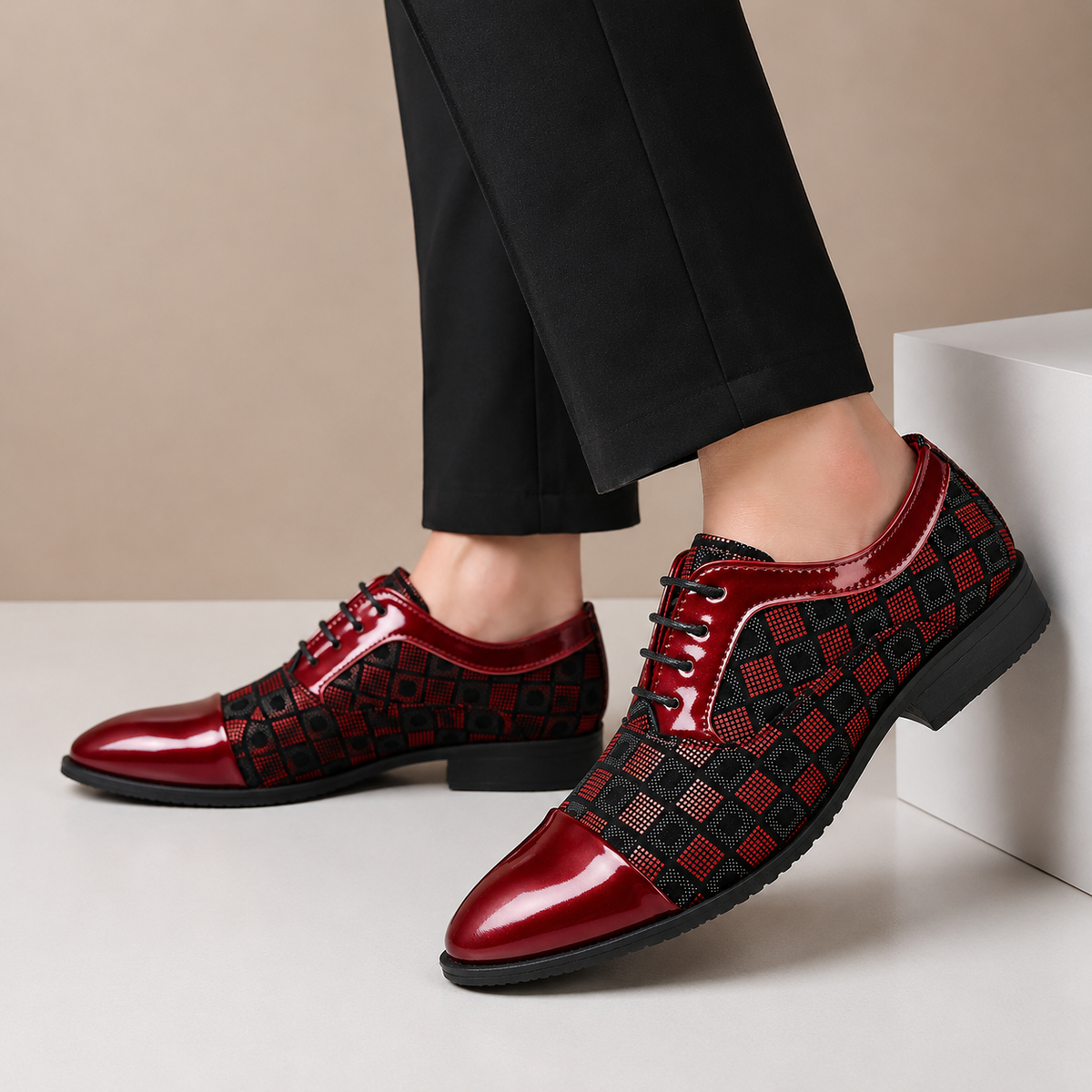Holloway Patterned Leather Shoes