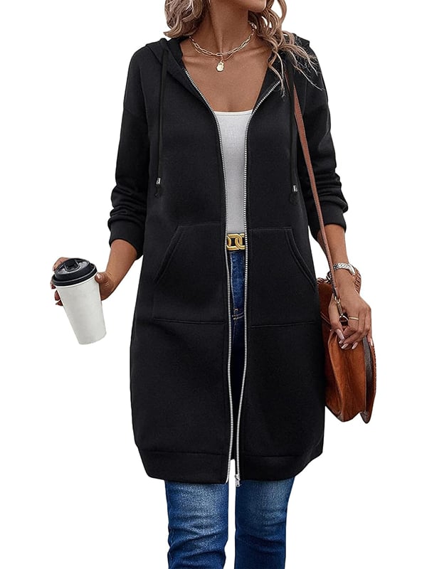 Maisie Longline Fleece Zip Hoodie
