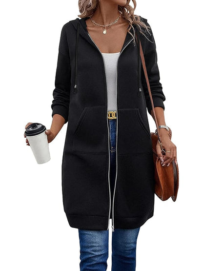 Maisie Longline Fleece Zip Hoodie