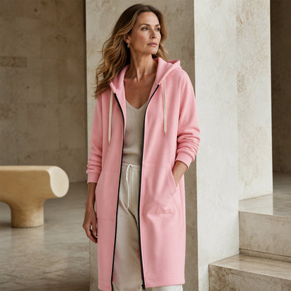 Maisie Longline Fleece Zip Hoodie