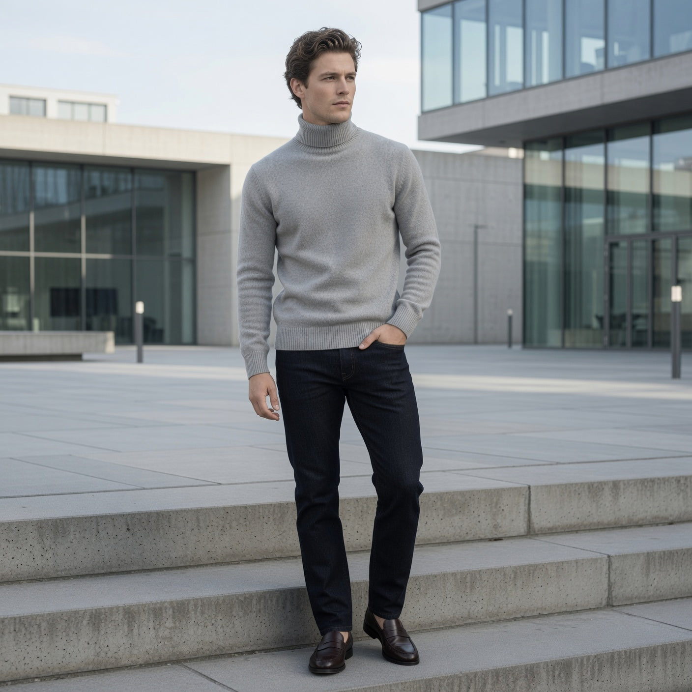 AEMON Turtleneck Cashmere Sweater