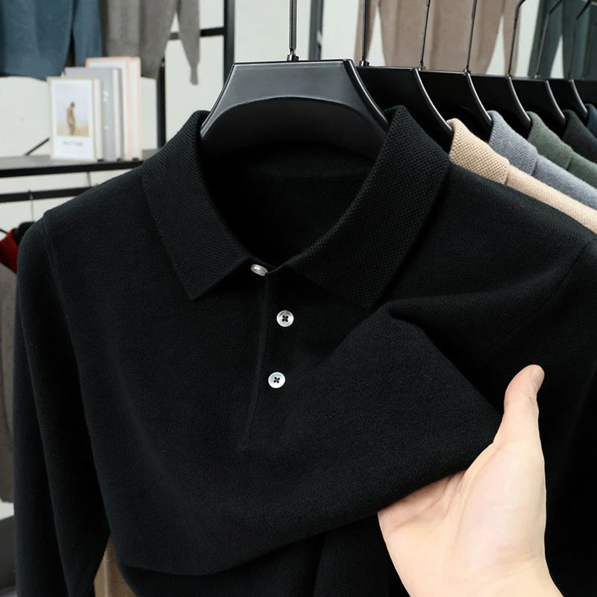 Marco Cashmere Polo Sweater