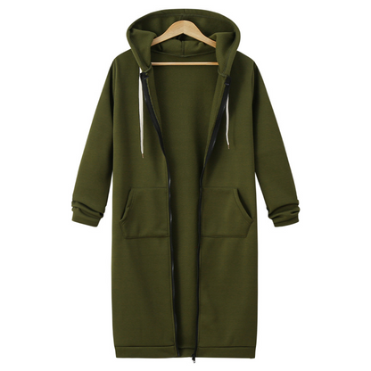 Maisie Longline Fleece Zip Hoodie