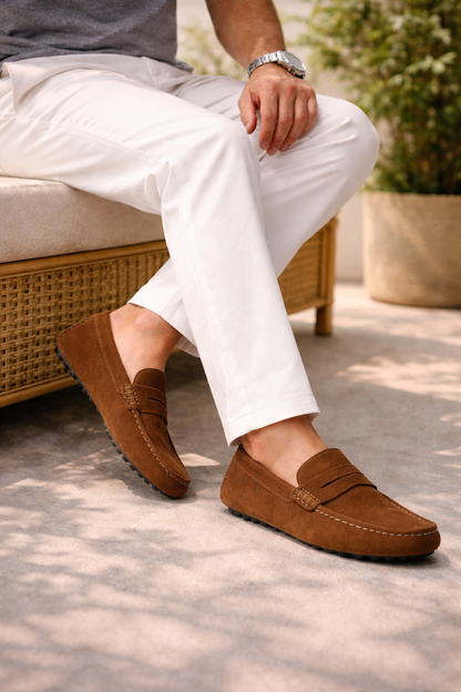Ethan | Men’s Suede Penny Loafers