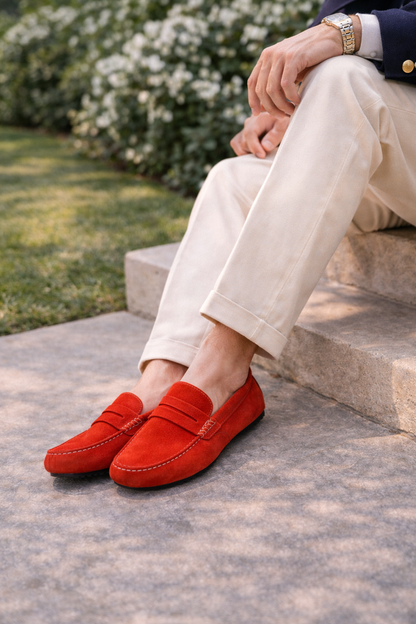 Ethan | Men’s Suede Penny Loafers