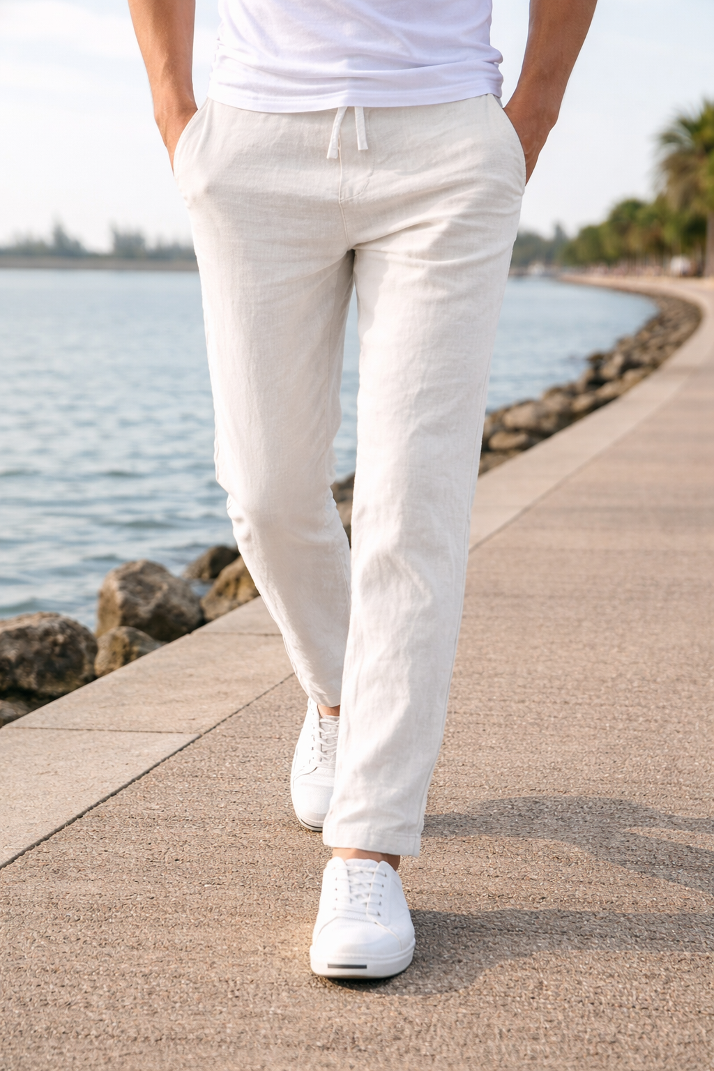 Oliver | Men’s Cotton Drawstring Casual Trousers