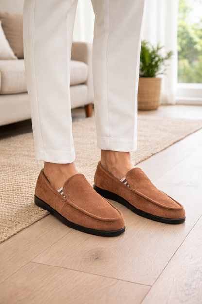 Oscar | Men’s Slip-On Knit Textile Loafers Casual Driving Shoes