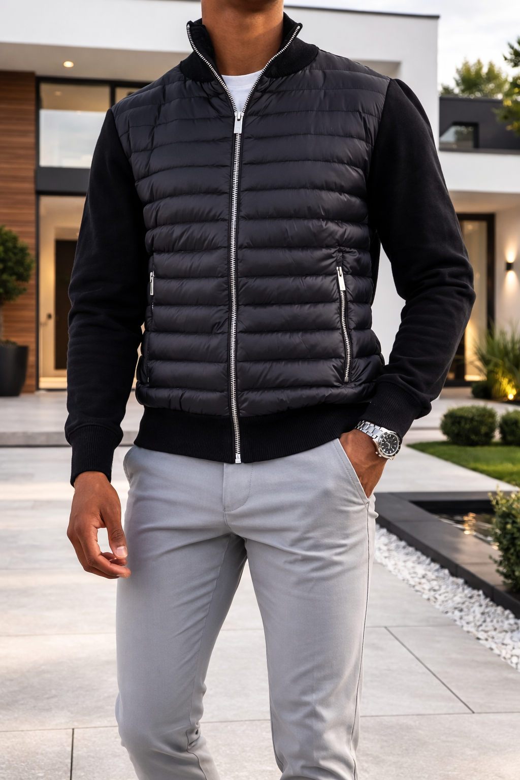 Toby | Men’s Quilted Zip Front Bomber Jacket