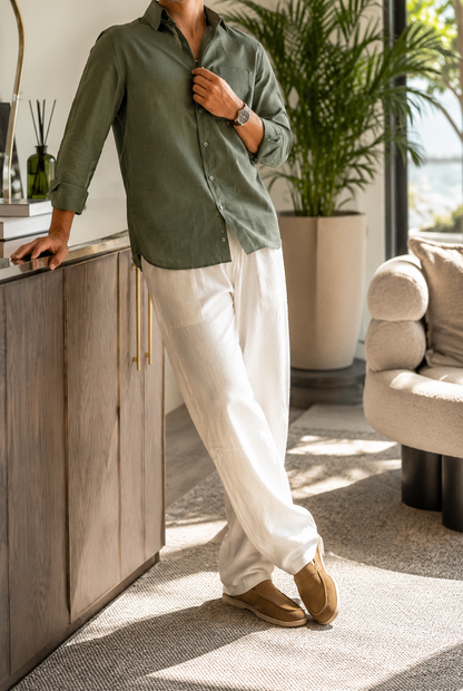 Gene | Men's Oversized Linen Combo Set