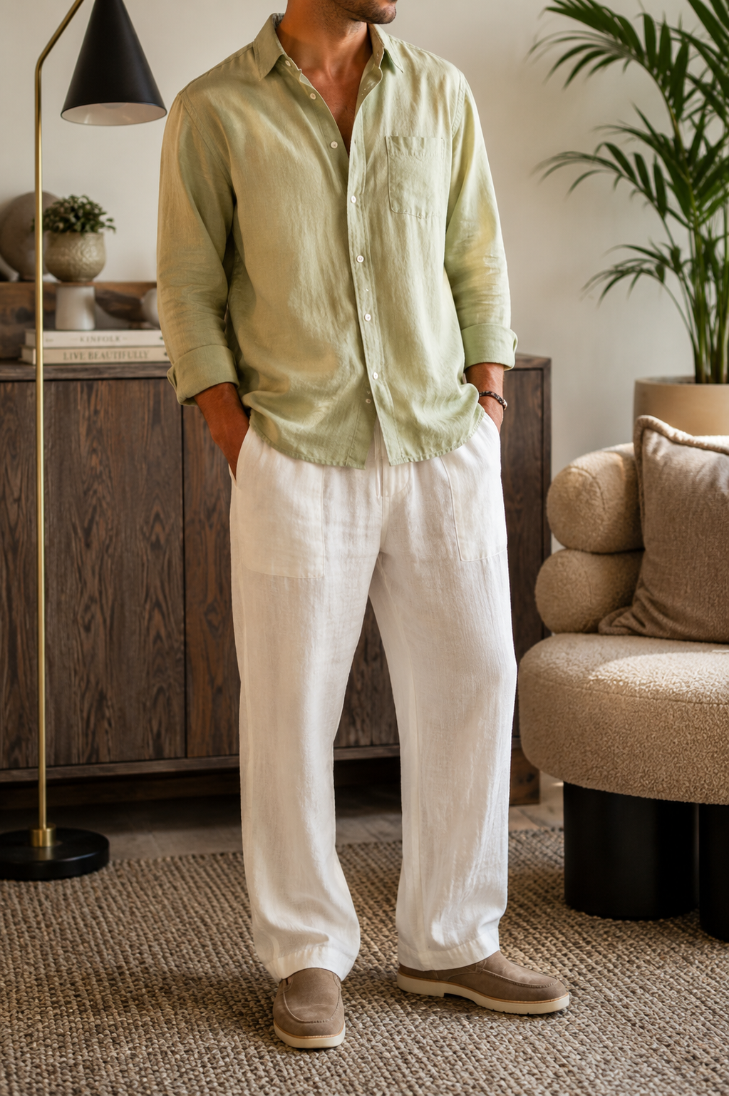 Gene | Men's Oversized Linen Combo Set