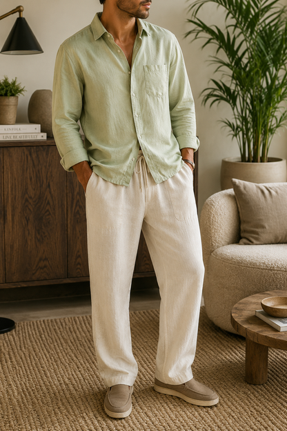 Gene | Men's Oversized Linen Combo Set