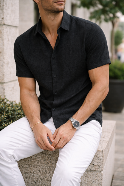 Oliver | Men Short Sleeve Button Shirt