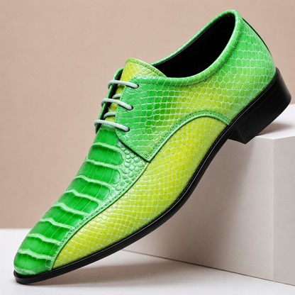 Rhys Croc-Effect Leather Shoes