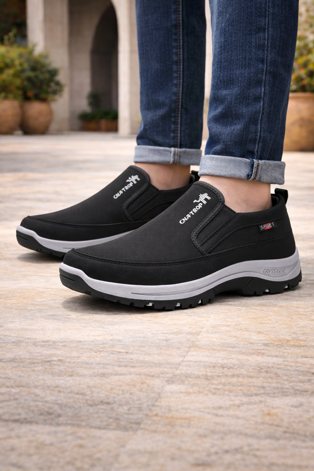 Lloyd | Orthopedic Slip On Outdoor Walking Shoes with Mesh Upper and Cushioned Grip Sole