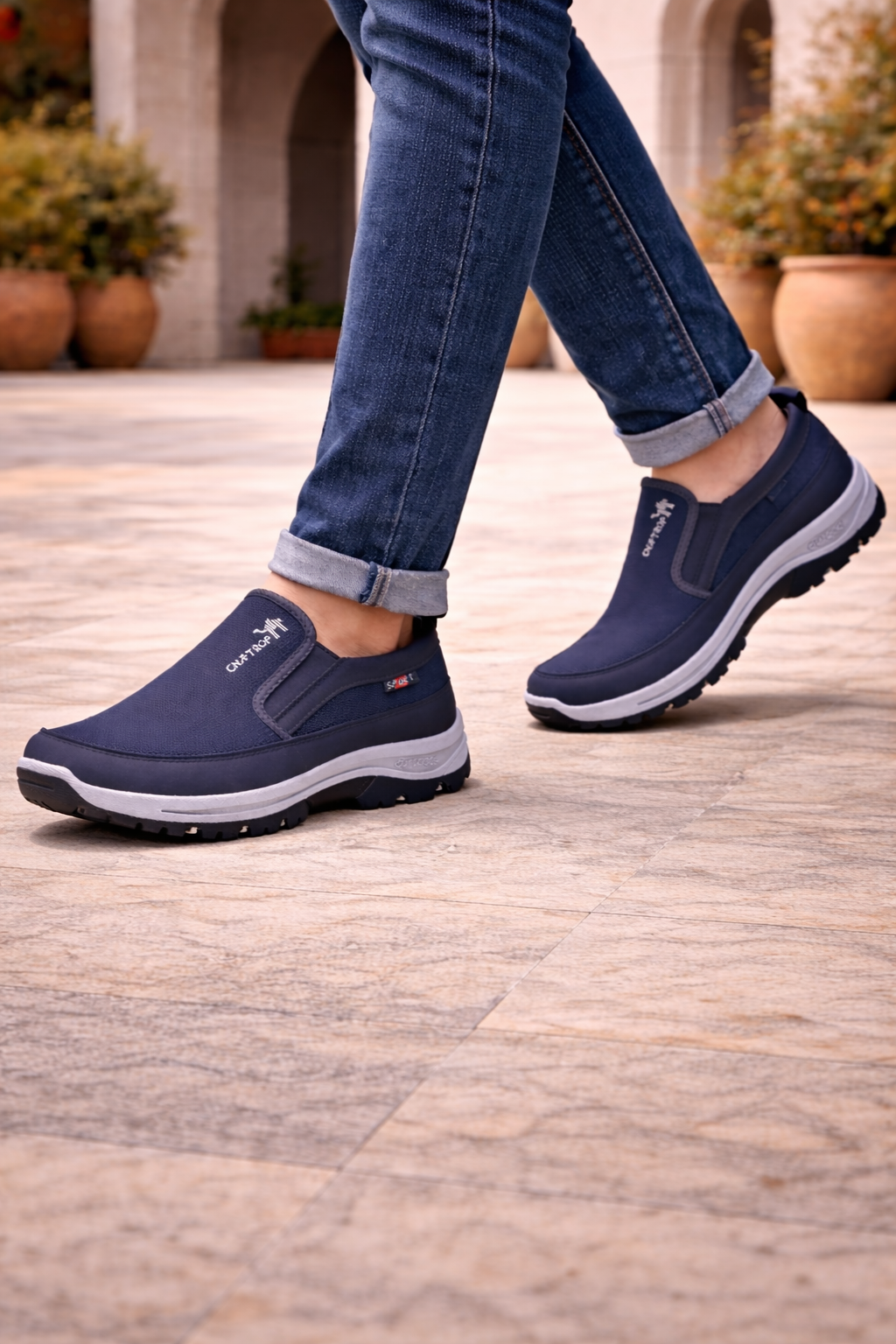Lloyd | Orthopedic Slip On Outdoor Walking Shoes with Mesh Upper and Cushioned Grip Sole