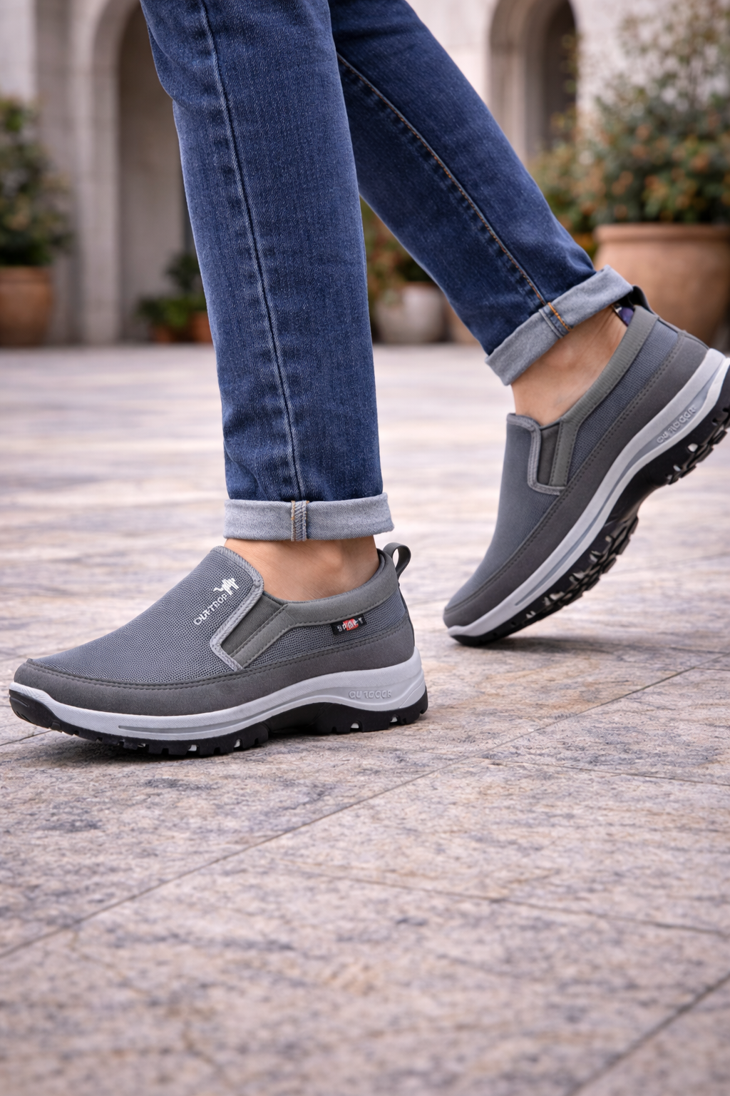 Lloyd | Orthopedic Slip On Outdoor Walking Shoes with Mesh Upper and Cushioned Grip Sole