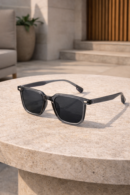 Charles | Square Polycarbonate Frame Sunglasses