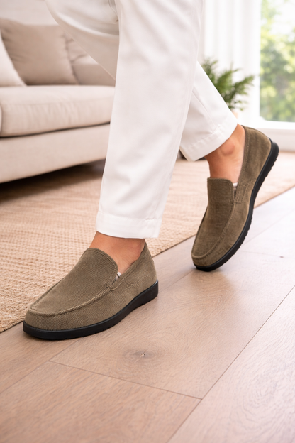 Oscar | Men’s Slip-On Knit Textile Loafers Casual Driving Shoes