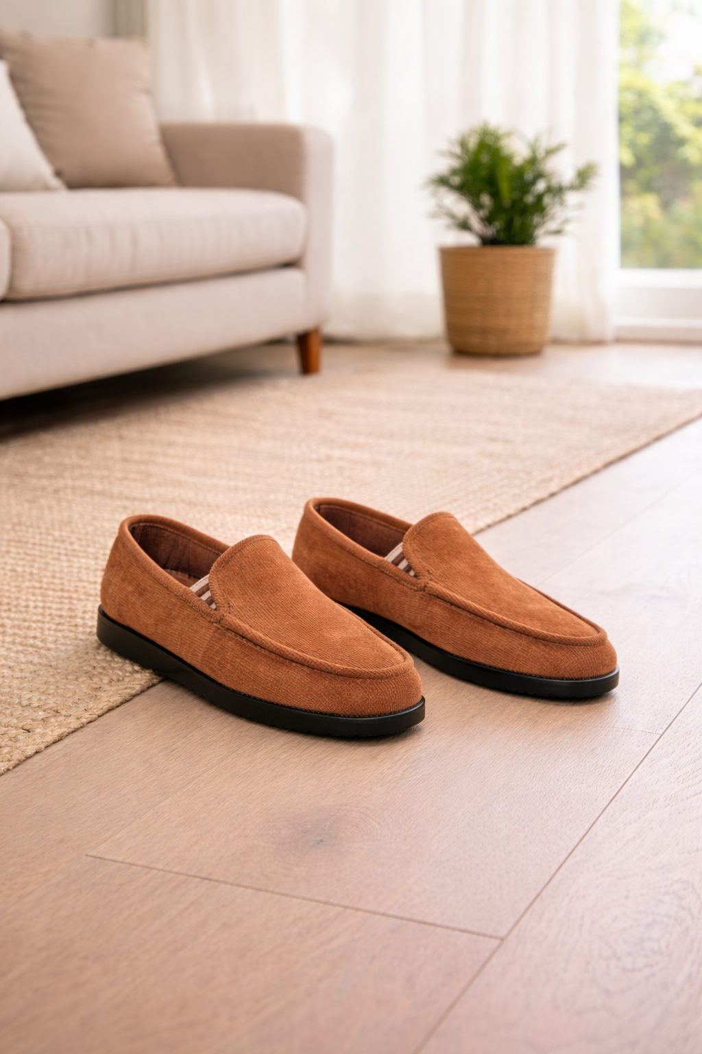 Oscar | Men’s Slip-On Knit Textile Loafers Casual Driving Shoes