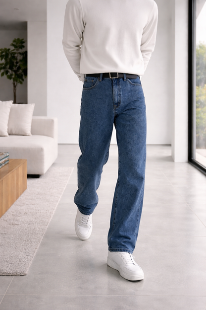 Jacob | Men’s Straight Leg Denim Jeans Casual Everyday Trousers
