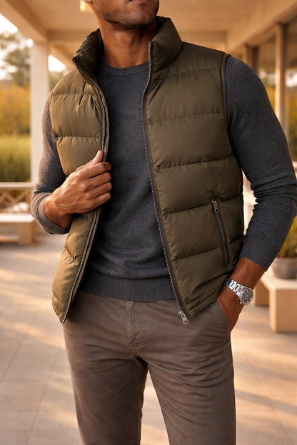 Hudson | Men’s Quilted Padded Bodywarmer with Zip Closure