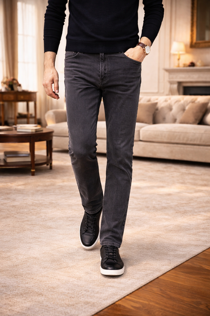 Paul | Tapered Leg Denim Jeans with Minimal Pocket Design