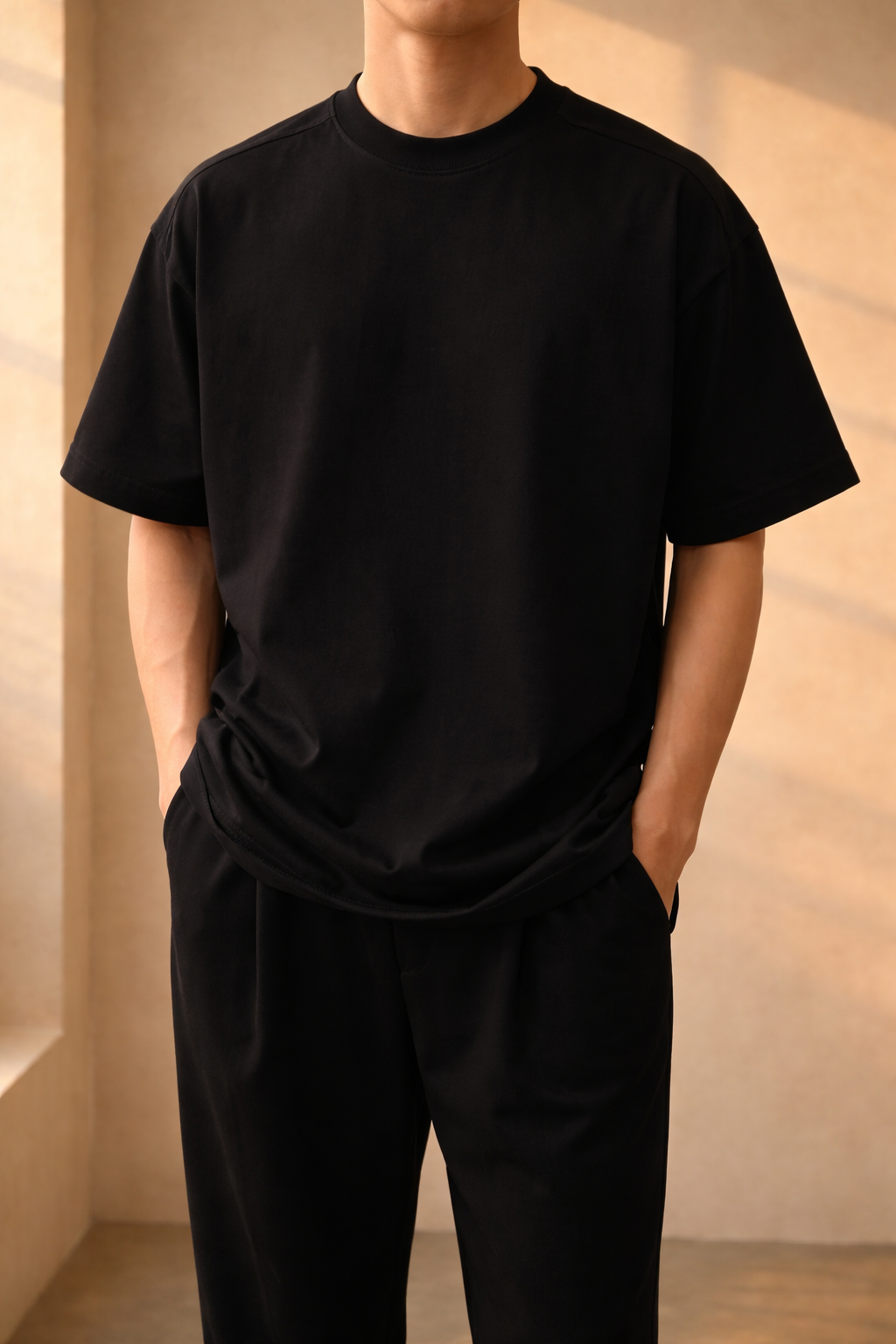 Iwan | Men's Cotton Crew Neck T-Shirt with Short Sleeves